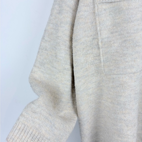 Grade & Gather Women’s Beige Oversized Cardigan Sweater Pockets Minimalist S / M - Picture 4 of 10